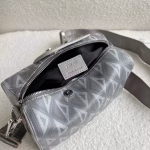 Dior Lingot Messenger Bag In Gray CD Diamond Canvas - Image 4