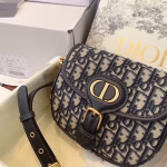 Dior Small Bobby Bag In Blue Dior Oblique Canvas - Image 4