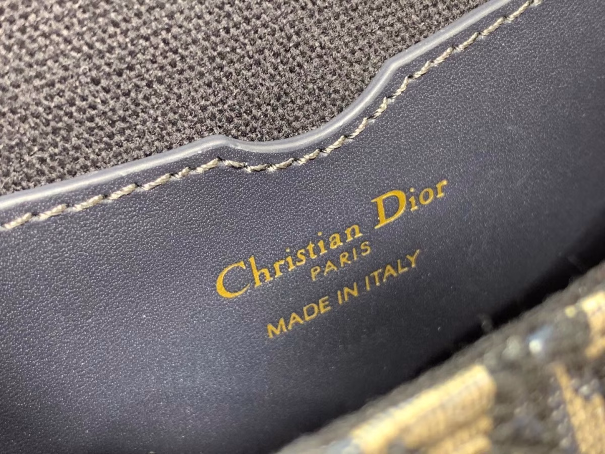 Dior Small Bobby Bag In Blue Dior Oblique Canvas - Image 9