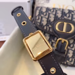 Dior Small Bobby Bag In Blue Dior Oblique Canvas - Image 7