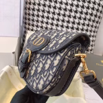 Dior Small Bobby Bag In Blue Dior Oblique Canvas - Image 12
