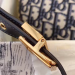 Dior Medium Bobby Bag In Blue Dior Oblique Canvas - Image 12