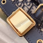 Dior Medium Bobby Bag In Blue Dior Oblique Canvas - Image 9