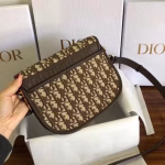Dior Medium Bobby Bag In Brown Dior Oblique Canvas - Image 3