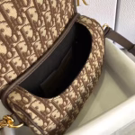 Dior Medium Bobby Bag In Brown Dior Oblique Canvas - Image 2