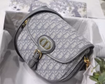 Dior Medium Bobby Bag In Grey Dior Oblique Canvas - Image 5
