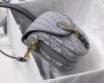 Dior Medium Bobby Bag In Grey Dior Oblique Canvas - Image 7