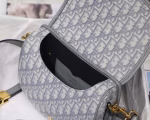 Dior Medium Bobby Bag In Grey Dior Oblique Canvas - Image 3