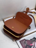 Dior Bobby Frame Bag In Brown Box Calfskin - Image 4