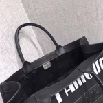 Dior Book Tote Bag In Black Surrealism Printed Calfskin - Image 4