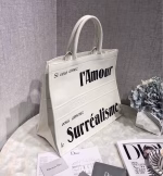 Dior Book Tote Bag In White Surrealism Printed Calfskin - Image 5