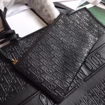 Dior Book Tote Bag In Black Oblique Embossed Calfskin - Image 2