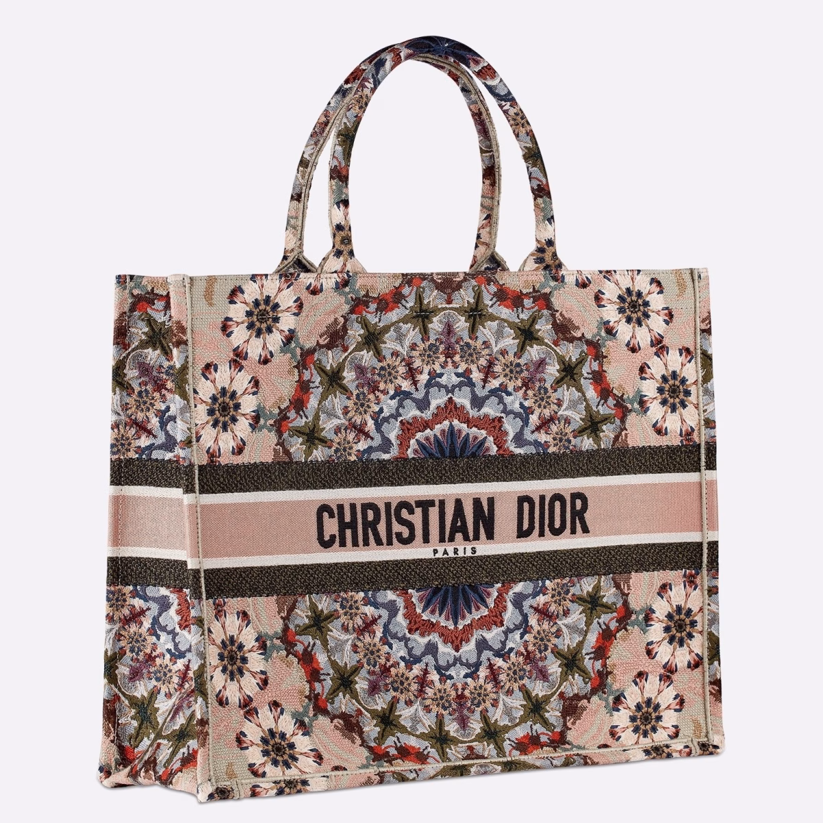 Dior Book Tote Bag In Pink KaleiDiorscopic Canvas - Image 1