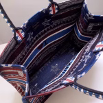 Dior Book Tote Bag In American Flag Embroidered Canvas - Image 6