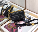 Dior Micro Caro Bag In Black Cannage Calfskin - Image 3