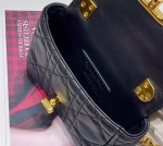 Dior Micro Caro Bag In Black Cannage Calfskin - Image 4