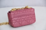 Dior Micro Caro Bag In Pink Cannage Calfskin - Image 8