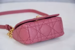 Dior Micro Caro Bag In Pink Cannage Calfskin - Image 4