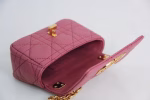 Dior Micro Caro Bag In Pink Cannage Calfskin - Image 6