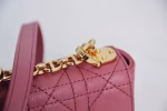 Dior Micro Caro Bag In Pink Cannage Calfskin - Image 7