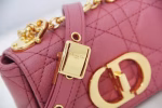 Dior Micro Caro Bag In Pink Cannage Calfskin - Image 5