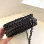 Dior Caro Box Bag with Chain in Black Macrocannage Calfskin - Image 9