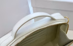 Dior Caro Box Bag with Chain in White Macrocannage Calfskin - Image 8