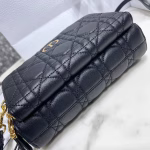 Dior Caro Double Pouch In Black Cannage Calfskin - Image 4