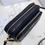 Dior Caro Double Pouch In Black Cannage Calfskin - Image 2