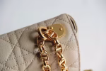 Dior Small Caro Bag In Beige Cannage Calfskin - Image 8