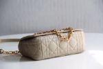 Dior Small Caro Bag In Beige Cannage Calfskin - Image 6