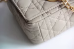 Dior Small Caro Bag In Beige Cannage Calfskin - Image 9