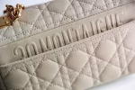 Dior Small Caro Bag In Beige Cannage Calfskin - Image 3