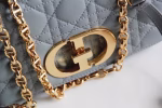 Dior Small Caro Bag In Cloud Blue Cannage Calfskin - Image 10