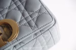 Dior Small Caro Bag In Cloud Blue Cannage Calfskin - Image 9
