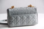Dior Small Caro Bag In Cloud Blue Cannage Calfskin - Image 3