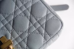 Dior Small Caro Bag In Cloud Blue Cannage Calfskin - Image 4