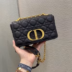 Dior Small Caro Bag In Black Cannage Calfskin - Image 2