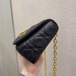 Dior Small Caro Bag In Black Cannage Calfskin - Image 6