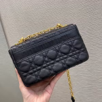 Dior Small Caro Bag In Black Cannage Calfskin - Image 3