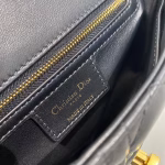 Dior Small Caro Bag In Black Cannage Calfskin - Image 9
