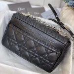 Dior Small Caro Bag In Noir Cannage Calfskin - Image 3