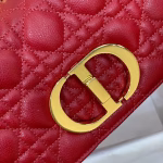 Dior Small Caro Bag In Red Cannage Calfskin - Image 2