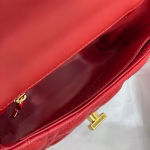 Dior Small Caro Bag In Red Cannage Calfskin - Image 6