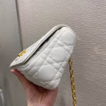 Dior Small Caro Bag In White Cannage Calfskin - Image 9