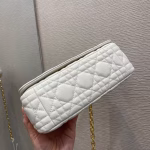 Dior Small Caro Bag In White Cannage Calfskin - Image 3