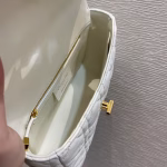 Dior Small Caro Bag In White Cannage Calfskin - Image 7