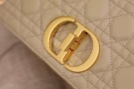 Dior Caro Medium Bag In Beige Cannage Calfskin - Image 8