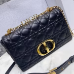 Dior Caro Medium Bag In Black Cannage Calfskin - Image 5