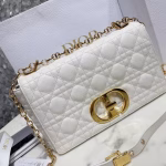 Dior Caro Medium Bag In White Cannage Calfskin - Image 4